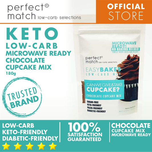 PerfectMatch Low-carb l Keto Choco Cupcake Mix l Canwegive&take CUPCAKE 170g l Sugarfree