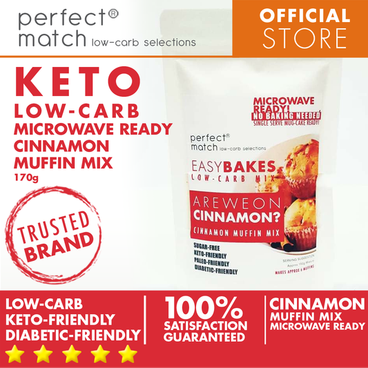PerfectMatch Low-carb l Keto Cinnamon Muffin Mix l Areweon CINNAMON 170g l Sugarfree