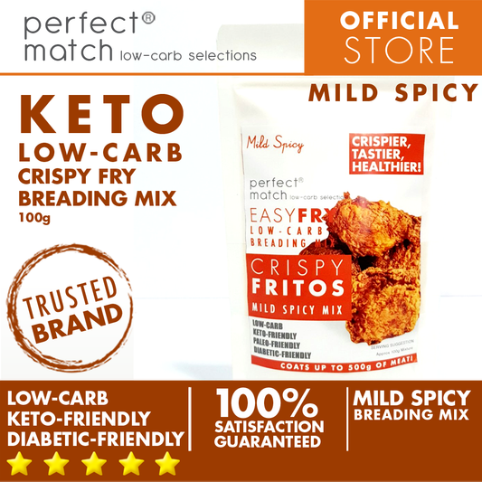 PerfectMatch Low-carb l Keto Crispy Fry Breading Mix l Crispy Fritos Mild Spicy 100g l Sugarfree