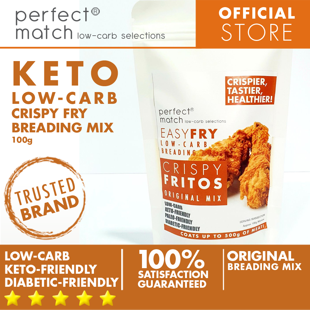 PerfectMatch Low-carb l Keto Crispy Fry Breading Mix l Crispy Fritos Original 100g l Sugarfree