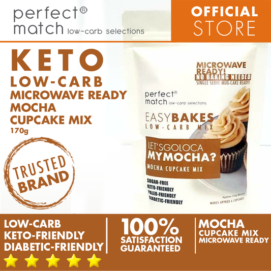 PerfectMatch Low-carb l Keto Mocha Cupcake Mix l Let’sgoloca my MOCHA170g l Sugarfree