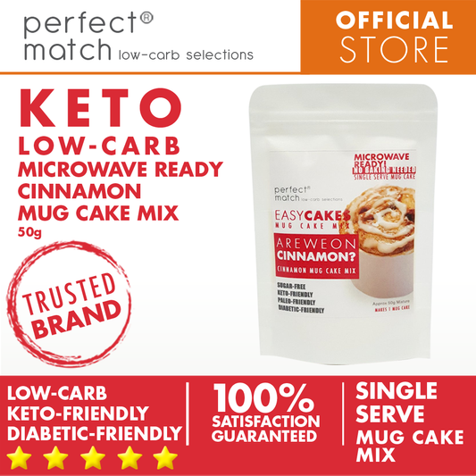 PerfectMatch Low-carb l Keto Cinnamon Mug cake Mix l Arewe on CINNAMON 50g l Sugarfree