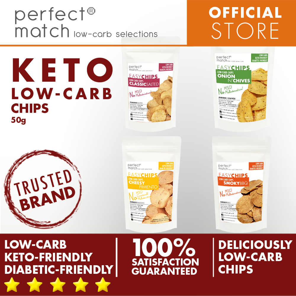 PerfectMatch Low-carb Keto Chips l Cheesy Pimiento l 50 grams l Sugar-free