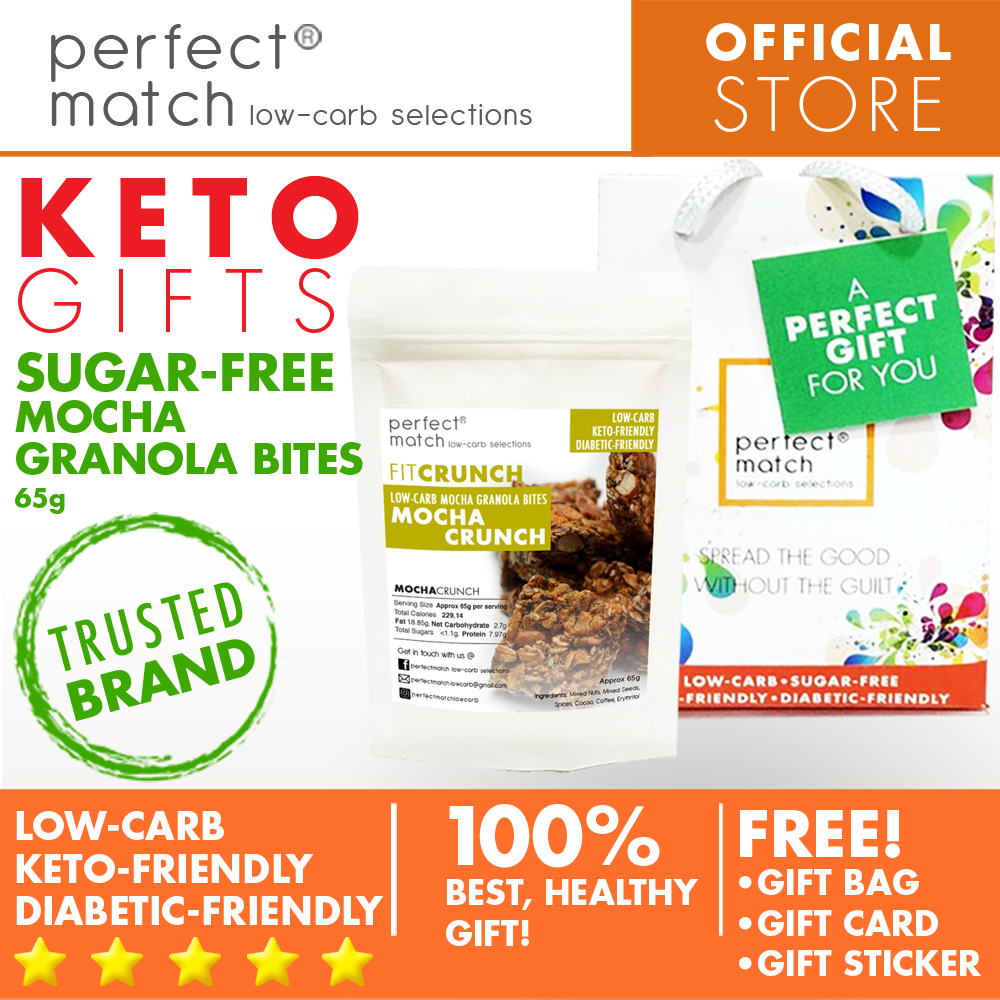 PerfectMatch Low-carb® l Healthy Gift Set l Keto Sugar-Free Candied Nuts & Granola Bites l 65grams