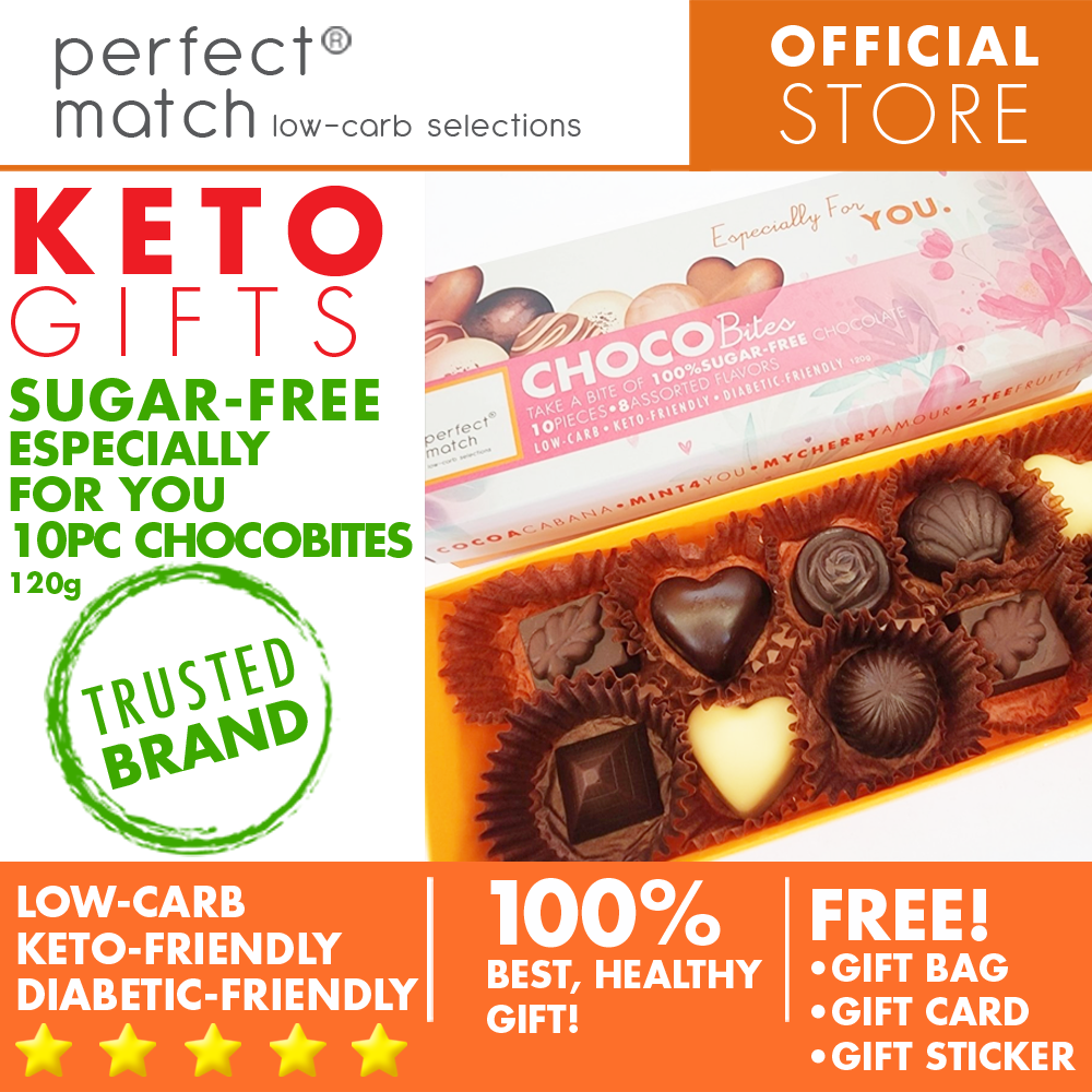 PerfectMatch Low-carb® l Healthy Gift Set l Keto Sugar-Free Chocolate l Chocobites l 10-PCS