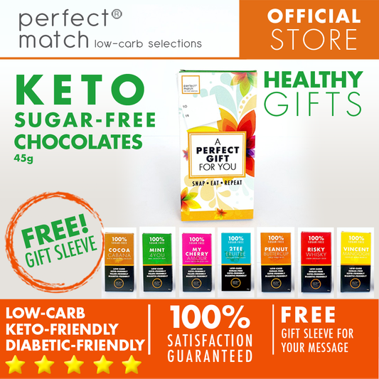 PerfectMatch Low-carb l Keto Gift l Chocolate Gift Set 45g l Sugarfree