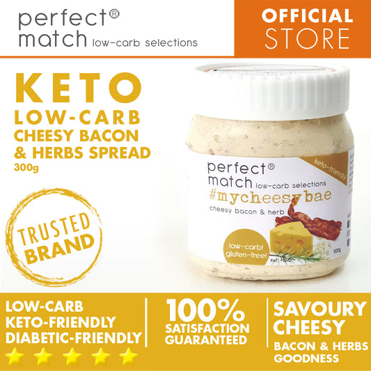 PerfectMatch Low-carb l Keto Cheesy Bacon & Herb Spread l Mycheesybae 100g l Sugarfree