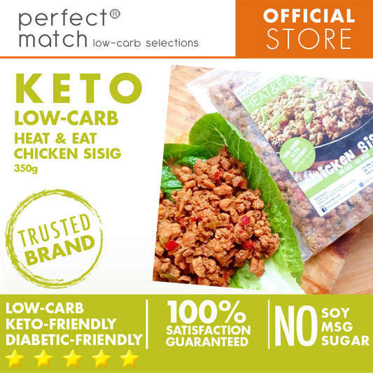 PerfectMatch Low-carb l Heat & Eat l Keto Chicken Sisig l  No Soy  l No Sugar l  No MSG  l 350g