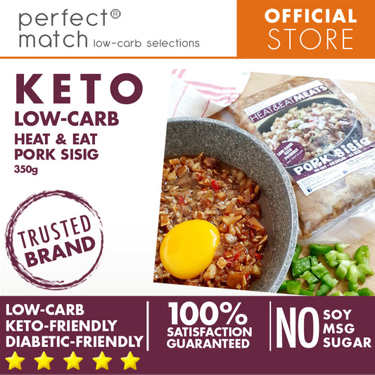 PerfectMatch Low-carb l Heat & Eat l Keto Pork Sisig l  No Soy  l No Sugar l  No MSG  l 350g