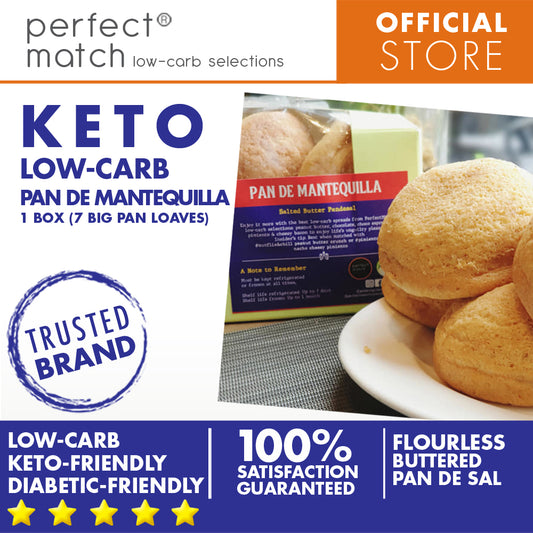 PerfectMatch Low-carb l Keto Flourless Pan de Mantequilla  l 7 Pieces Big Pandesal