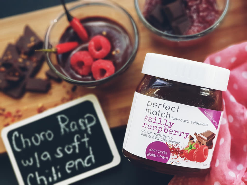 PerfectMatch Low-carb l Keto Choco Raspberry Spread l Silly Raspberry 300g l Sugarfree