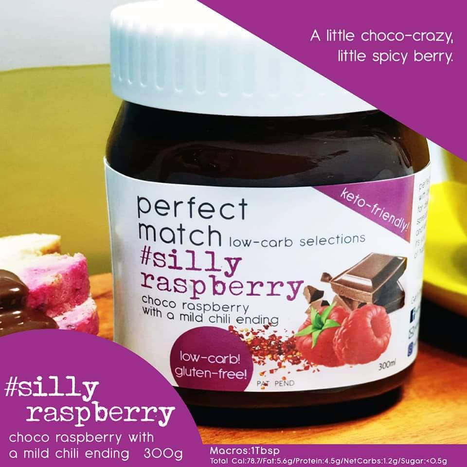 PerfectMatch Low-carb l Keto Choco Raspberry Spread l Silly Raspberry 300g l Sugarfree
