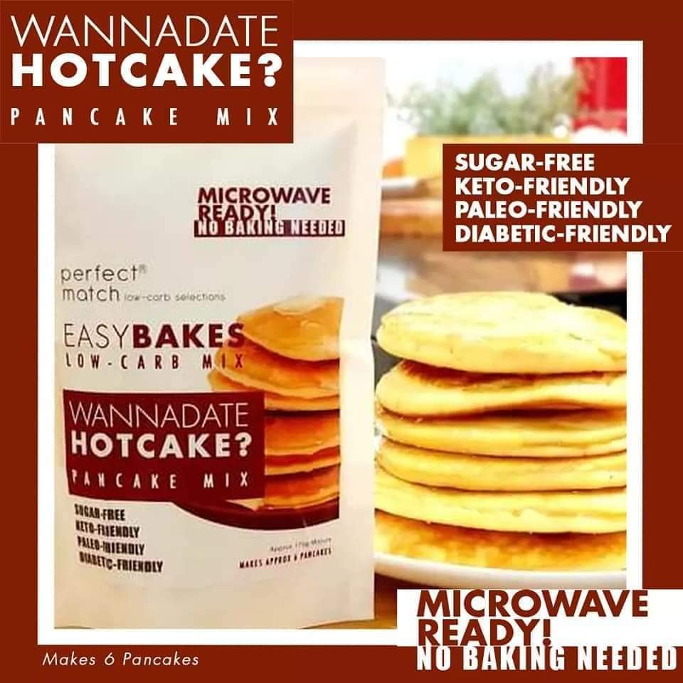 PerfectMatch Low-carb l Keto Pancake Mix l Wannadate HOTCAKE 170g l Sugarfree