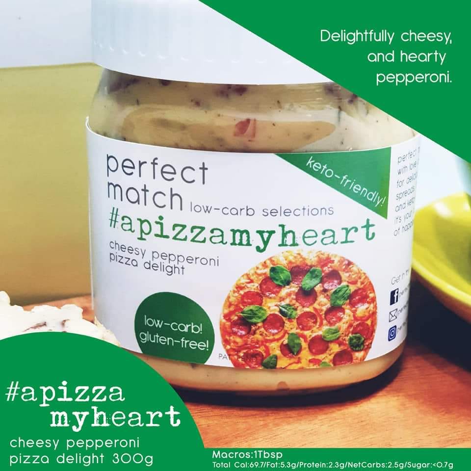 PerfectMatch Low-carb l Keto Pizza Pepperoni Spread l Apizzamyheart 300g l Sugarfree