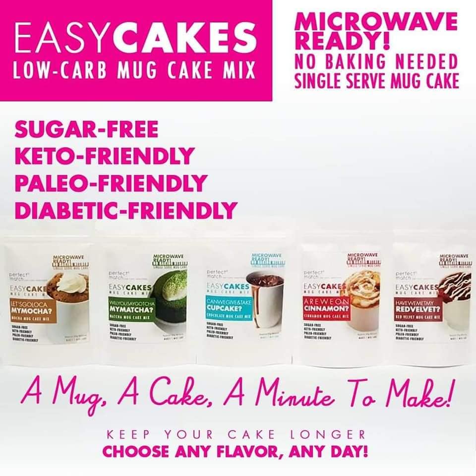 PerfectMatch Low-carb l Keto Choco Mug cake Mix l Canwegive& take CUPCAKE 50g l Sugarfree
