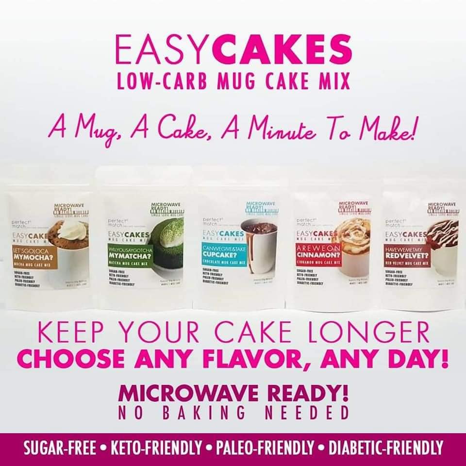 PerfectMatch Low-carb l Keto Cinnamon Mug cake Mix l Arewe on CINNAMON 50g l Sugarfree
