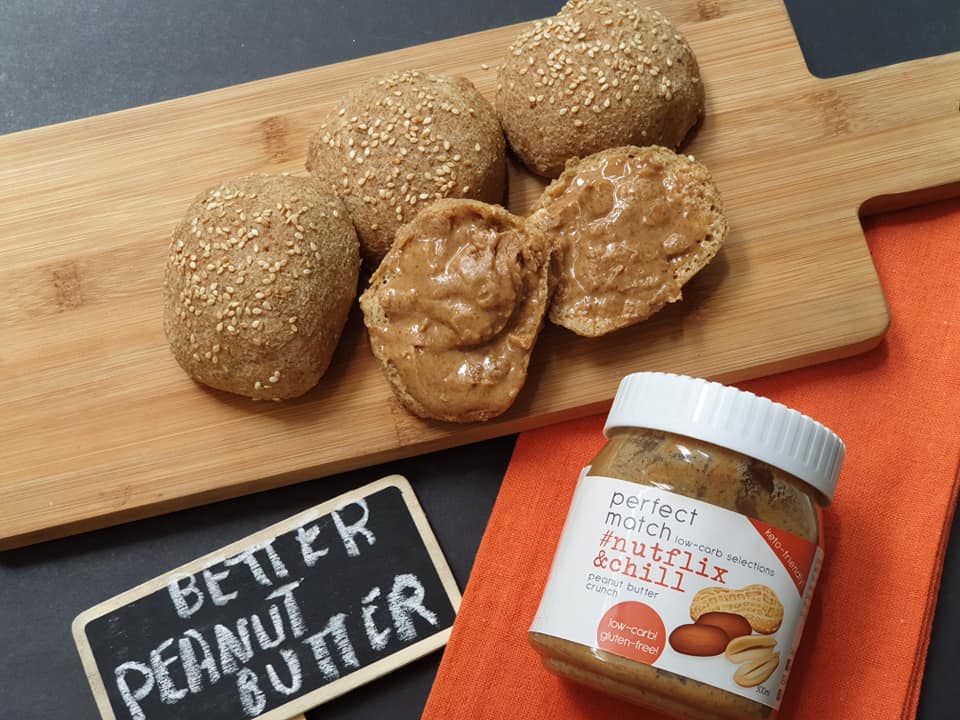 PerfectMatch Low-carb l Keto Peanut Butter Crunch l Nutflix&Chill 300g l Sugarfree