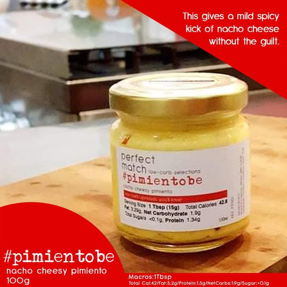 PerfectMatch Low-carb l Keto Cheesy Pimiento Spread l Pimientobe 100g l Sugarfree