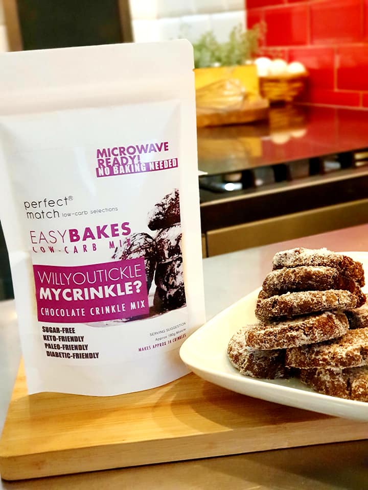 PerfectMatch Low-carb l Keto Choco Crinkle Mix l Willyoutickle my CRINKLE 180g l Sugarfree
