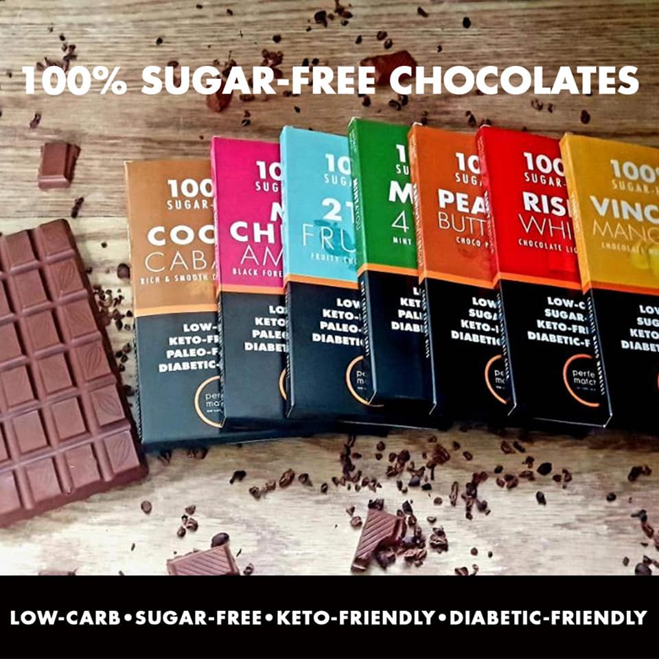 PerfectMatch Low-carb® l Keto Sugar-Free Chocolate I Peanut Buttercup 90g l Sugarfree