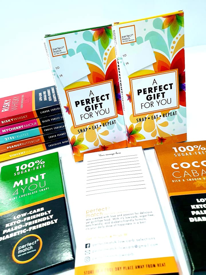 PerfectMatch Low-carb l Keto Gift l Chocolate Gift Set 45g l Sugarfree