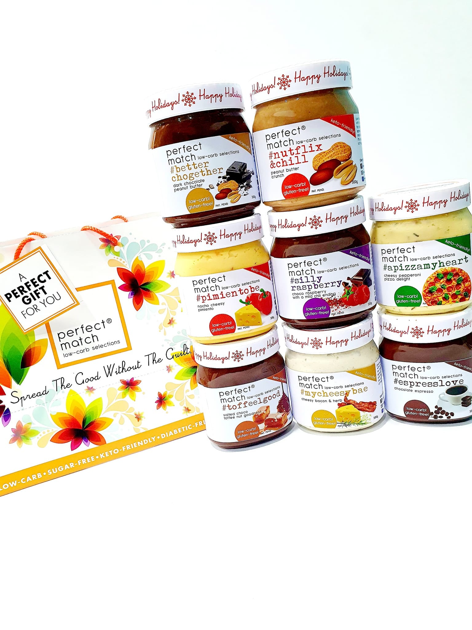 PerfectMatch Low-carb l Keto Gift l Spread Gift Set 300g l Sugarfree