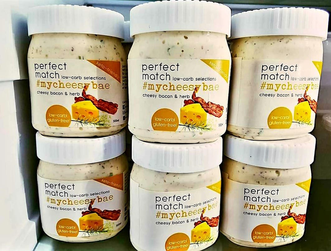 PerfectMatch Low-carb l Keto Cheesy Bacon & Herb Spread l Mycheesybae 100g l Sugarfree