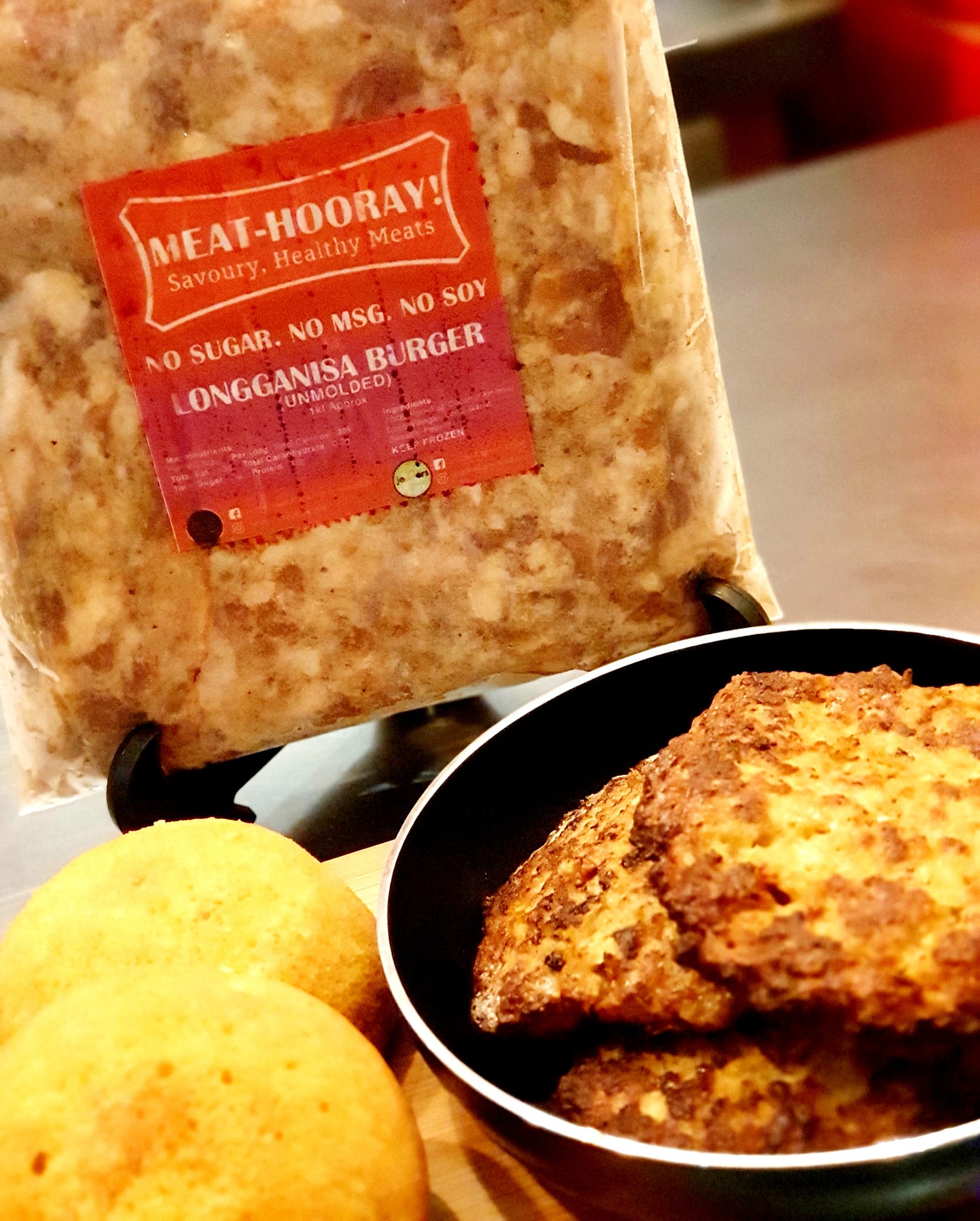 PerfectMatch Low-carb l Ready to Cook l Keto Longga Burger l Meathooray l  No Soy  l No Sugar l  No MSG  l 500g