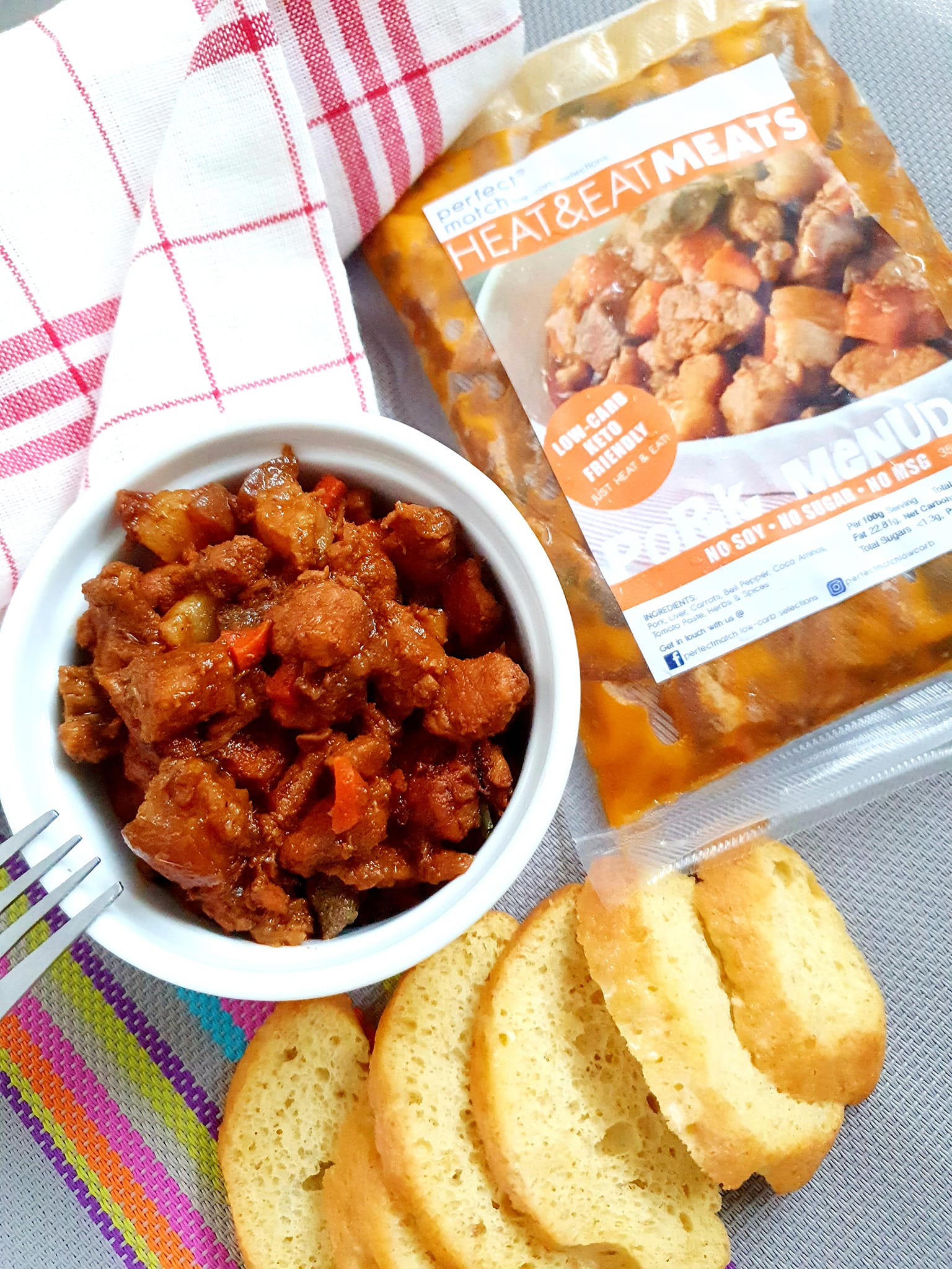 PerfectMatch Low-carb l Heat & Eat l Keto Pork Menudo l  No Soy  l No Sugar l  No MSG  l 350g