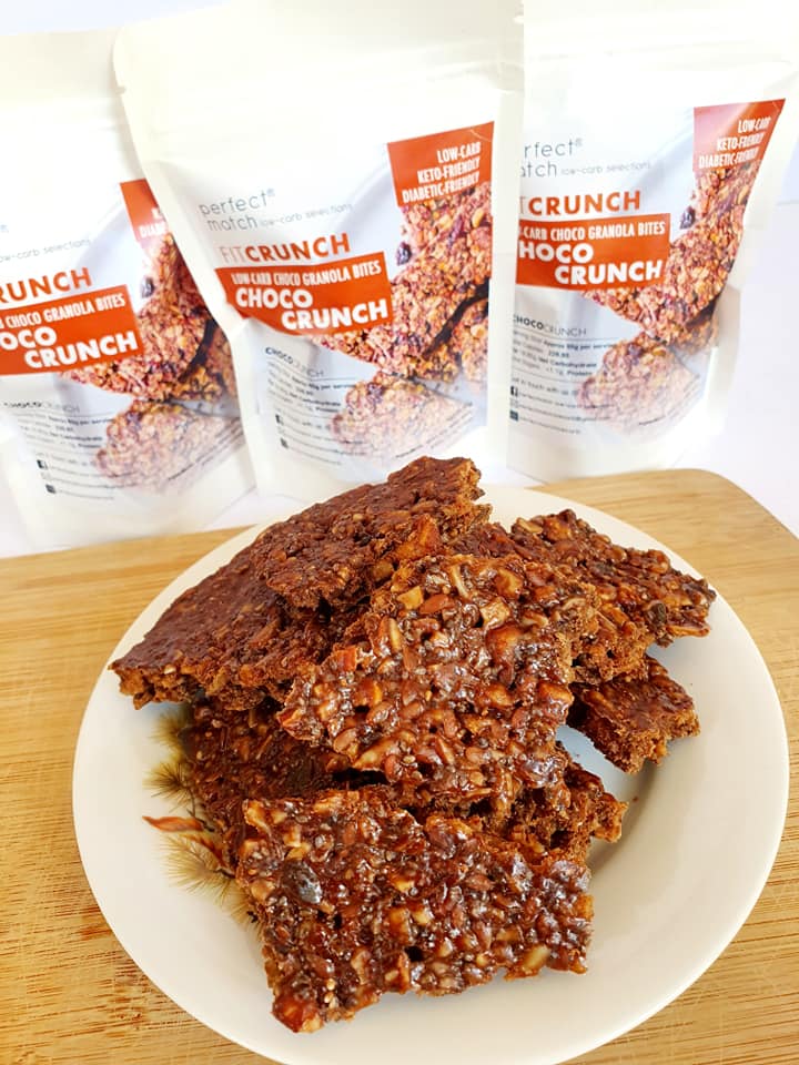PerfectMatch Low-carb Keto Fit Crunch Choco Granola Bites l Choco Crunch l 65 grams l Sugar-free